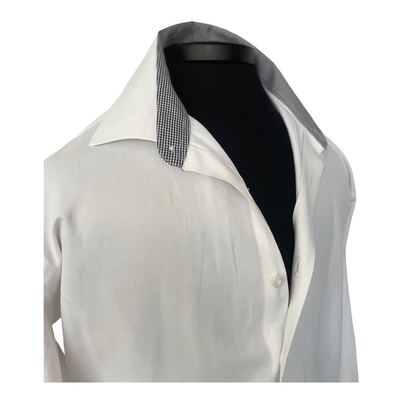 Vitarelli Button Up Shirt Adult 32/33 White Slim Fit long sleeve - Picture 2 of 11
